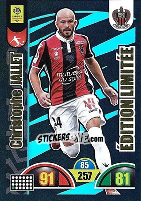 Sticker Christophe Jallet - FOOT 2018-2019. Adrenalyn XL n. LE-CJ - Panini