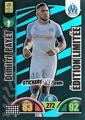 Sticker Dimitri Payet - FOOT 2018-2019. Adrenalyn XL n. LE-DP - Panini