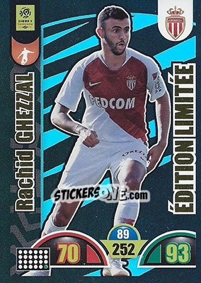 Sticker Rachid Ghezzal - FOOT 2018-2019. Adrenalyn XL n. LE-RG - Panini