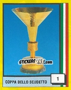 Sticker Coppa dello Scudetto - Il Grande Calcio 1990 n. 1 - Vallardi