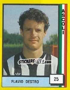 Sticker Flavio Destro - Il Grande Calcio 1990 n. 25 - Vallardi
