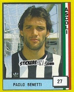 Cromo Paolo Benetti - Il Grande Calcio 1990 n. 27 - Vallardi