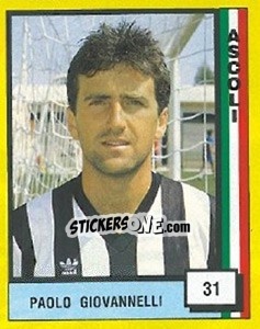 Cromo Paolo Giovanelli - Il Grande Calcio 1990 n. 31 - Vallardi