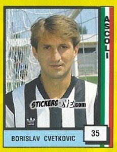Sticker Borislav Cvetkovic - Il Grande Calcio 1990 n. 35 - Vallardi