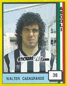 Sticker Walter Casagrande - Il Grande Calcio 1990 n. 36 - Vallardi