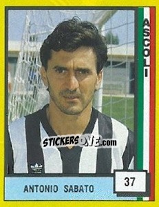 Sticker Antonio Sabato - Il Grande Calcio 1990 n. 37 - Vallardi