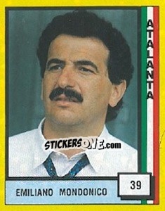 Figurina Emiliano Mondomico - Il Grande Calcio 1990 n. 39 - Vallardi