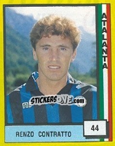 Sticker Renzo Contratto - Il Grande Calcio 1990 n. 44 - Vallardi