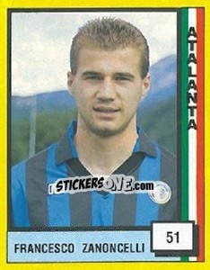 Sticker Francesco Zanoncelli - Il Grande Calcio 1990 n. 51 - Vallardi