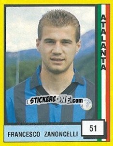 Sticker Francesco Zanoncelli - Il Grande Calcio 1990 - Vallardi