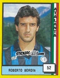 Cromo Roberto Bordin - Il Grande Calcio 1990 - Vallardi