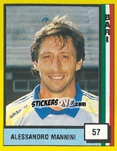 Figurina Alessandro Mannini - Il Grande Calcio 1990 - Vallardi