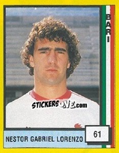 Sticker Nestor Gabriel Lorenzo - Il Grande Calcio 1990 n. 61 - Vallardi