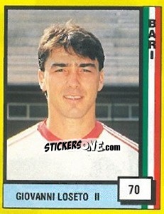 Sticker Giovanni Loseto II - Il Grande Calcio 1990 n. 70 - Vallardi