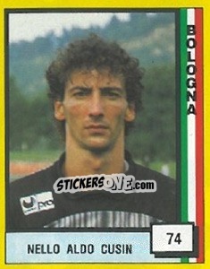 Sticker Nello Aldo Cusin - Il Grande Calcio 1990 n. 74 - Vallardi