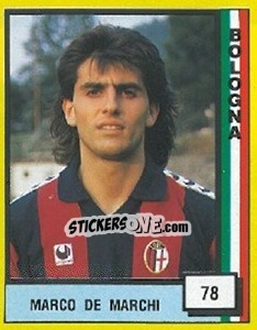 Figurina Marco De Marchi - Il Grande Calcio 1990 - Vallardi
