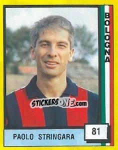 Cromo Paolo Stringara - Il Grande Calcio 1990 - Vallardi