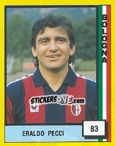 Figurina Eraldo Pecci - Il Grande Calcio 1990 - Vallardi