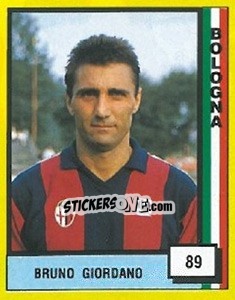 Figurina Bruno Giordano - Il Grande Calcio 1990 - Vallardi