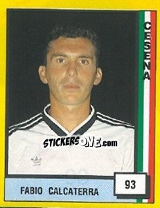 Sticker Fabio Calcaterra - Il Grande Calcio 1990 n. 93 - Vallardi