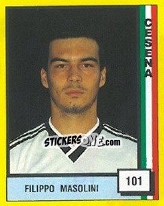 Sticker Filippo Masolini - Il Grande Calcio 1990 n. 101 - Vallardi