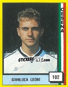 Sticker Gianluca Leoni - Il Grande Calcio 1990 n. 102 - Vallardi