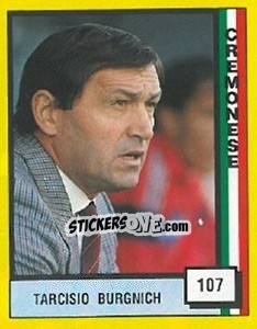 Sticker Tarcisio Burgnich - Il Grande Calcio 1990 - Vallardi