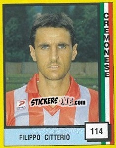 Sticker Filippo Citterio - Il Grande Calcio 1990 n. 114 - Vallardi