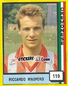 Sticker Riccardo Maspero - Il Grande Calcio 1990 n. 119 - Vallardi