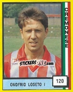 Sticker Onofrio Loseto I - Il Grande Calcio 1990 - Vallardi