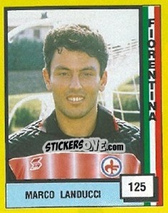 Sticker Marco Landucci - Il Grande Calcio 1990 n. 125 - Vallardi