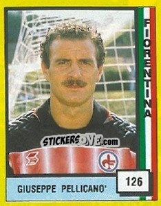 Sticker Giuseppe Pellicano' - Il Grande Calcio 1990 n. 126 - Vallardi