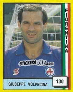 Cromo Giuseppe Volpecina - Il Grande Calcio 1990 - Vallardi