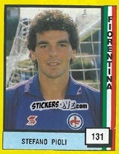 Figurina Stefano Pioli - Il Grande Calcio 1990 - Vallardi