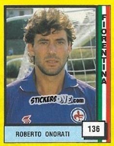 Sticker Roberto Onorati - Il Grande Calcio 1990 n. 136 - Vallardi