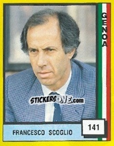 Cromo Francesco Scoglio - Il Grande Calcio 1990 - Vallardi