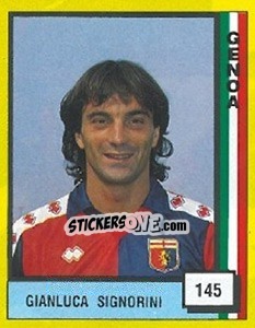 Sticker Gianluca Signorini - Il Grande Calcio 1990 n. 145 - Vallardi