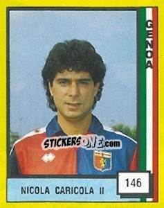 Sticker Nicola Caricola II - Il Grande Calcio 1990 - Vallardi