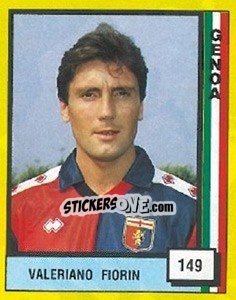 Cromo Valeriano Fiorin - Il Grande Calcio 1990 - Vallardi