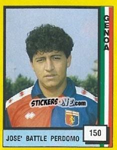 Sticker Jose' Battle Perdomo - Il Grande Calcio 1990 n. 150 - Vallardi