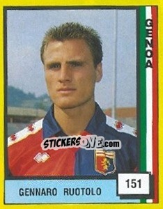 Sticker Gennaro Ruotolo - Il Grande Calcio 1990 n. 151 - Vallardi