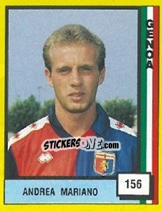 Cromo Andrea Mariano - Il Grande Calcio 1990 n. 156 - Vallardi