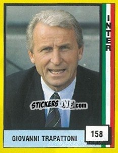 Sticker Giovanni Trapattoni - Il Grande Calcio 1990 n. 158 - Vallardi