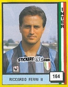 Sticker Riccardo Ferri II - Il Grande Calcio 1990 n. 164 - Vallardi