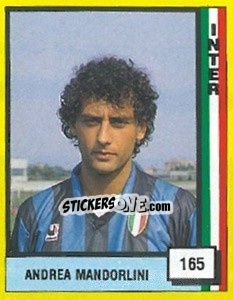 Figurina Andrea Mandorlini - Il Grande Calcio 1990 - Vallardi