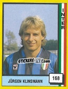 Sticker Jurgen Klinsmann - Il Grande Calcio 1990 n. 168 - Vallardi