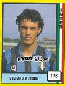 Figurina Stefano Rossini - Il Grande Calcio 1990 - Vallardi