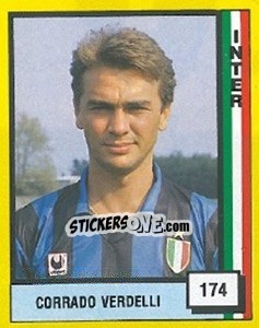 Sticker Corrado Verdelli - Il Grande Calcio 1990 n. 174 - Vallardi