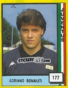 Sticker Adriano Bonaiuti - Il Grande Calcio 1990 n. 177 - Vallardi
