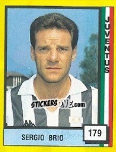 Sticker Sergio Brio - Il Grande Calcio 1990 n. 179 - Vallardi
